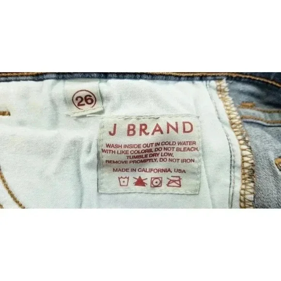 J Brand Size 26X26 Women's Maria Veruca Blue Denim Skinny Jeans Made in the USA - Picture 4 of 13